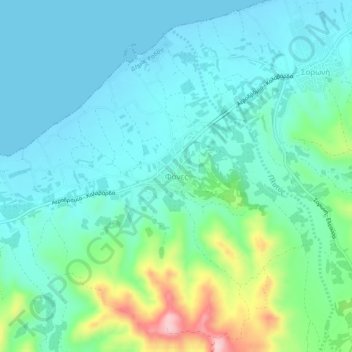 Mapa topográfico Fanes, altitude, relevo