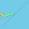 Mapa topográfico Ponta Grossa, altitude, relevo