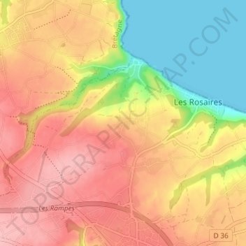 Mapa topográfico Saint-Eloy, altitude, relevo