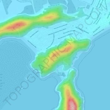 Mapa topográfico Morro do Pinto, altitude, relevo