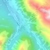 Mapa topográfico Pontresina, altitude, relevo