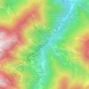 Mapa topográfico Grotta di Bossea, altitude, relevo