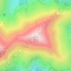 Mapa topográfico Monte Priora, altitude, relevo