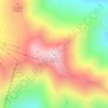 Mapa topográfico توچال, altitude, relevo