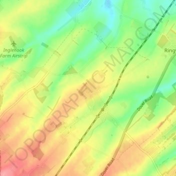 Mapa topográfico Martin, altitude, relevo