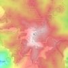 Mapa topográfico Alto de Garajonay, altitude, relevo