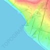 Mapa topográfico Huanchaco, altitude, relevo