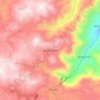 Mapa topográfico Guadalupe, altitude, relevo