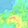 Mapa topográfico Kerhouët Saint-Colombier, altitude, relevo