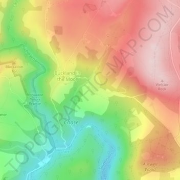 Mapa topográfico Southbrook, altitude, relevo
