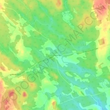 Mapa topográfico Queensborough, altitude, relevo