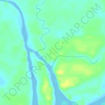 Mapa topográfico Fanamo, altitude, relevo