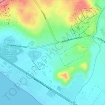 Mapa topográfico Acllawasi, altitude, relevo