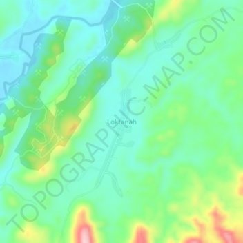 Mapa topográfico Loktanah, altitude, relevo