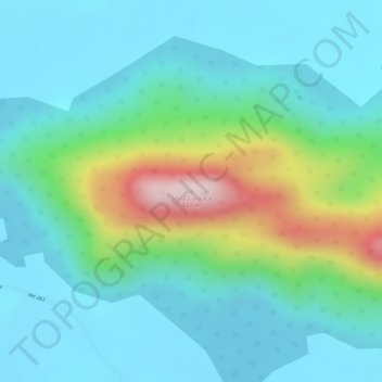 Mapa topográfico Serra Curicaca, altitude, relevo