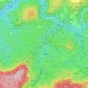 Mapa topográfico Yeti, altitude, relevo