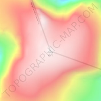 Mapa topográfico Mount Jarvis, altitude, relevo