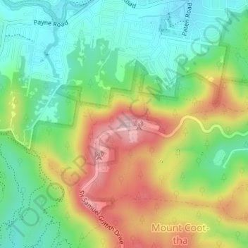Mapa topográfico The Summit, altitude, relevo
