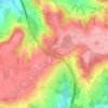 Mapa topográfico Col du Grand Bœuf, altitude, relevo