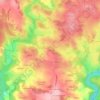 Mapa topográfico Le Poteau, altitude, relevo