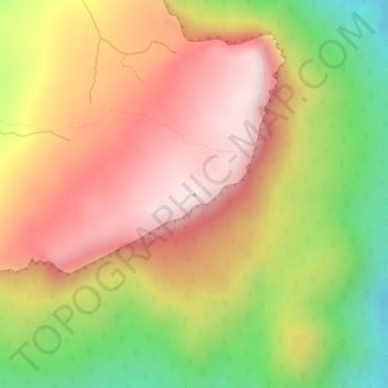 Mapa topográfico Serra do Tepequém, altitude, relevo