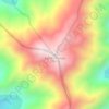 Mapa topográfico Cerro Provincia, altitude, relevo