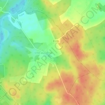 Mapa topográfico La Motte, altitude, relevo