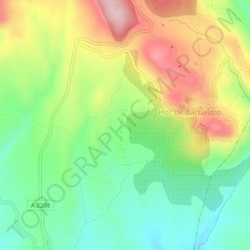 Mapa topográfico Sosas, altitude, relevo