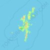 Mapa topográfico Îles Shetland, altitude, relevo