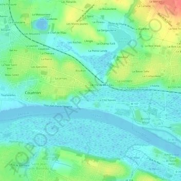 Mapa topográfico Le Bossis, altitude, relevo