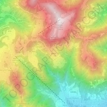 Mapa topográfico Amora, altitude, relevo