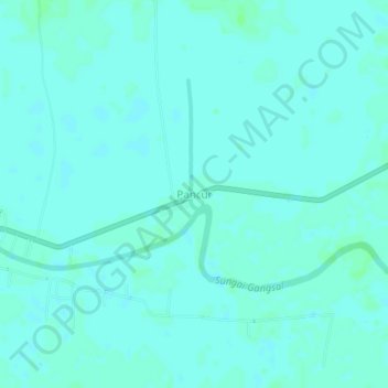 Mapa topográfico Pancur, altitude, relevo