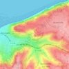 Mapa topográfico Beuzeval, altitude, relevo