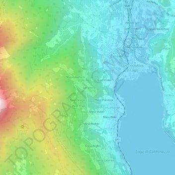 Mapa topográfico San Vito, altitude, relevo