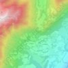 Mapa topográfico Sous le Col, altitude, relevo