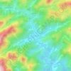 Mapa topográfico Bom Destino, altitude, relevo