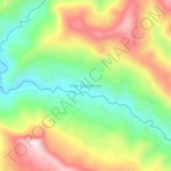Mapa topográfico Villa Exaltacion, altitude, relevo