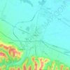 Mapa topográfico Virovitica, altitude, relevo