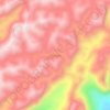Mapa topográfico Alto Pião, altitude, relevo