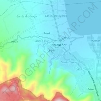 Mapa topográfico La-um, altitude, relevo