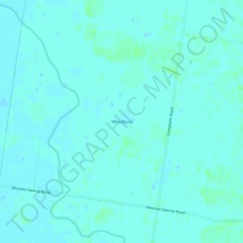 Mapa topográfico Woodbury, altitude, relevo