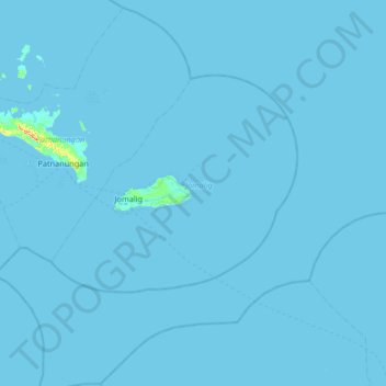 Mapa topográfico Pulo, altitude, relevo