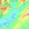 Mapa topográfico Pedreira de Santo Estêvão, altitude, relevo