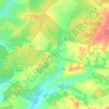 Mapa topográfico Vendinha, altitude, relevo