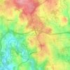 Mapa topográfico Brandinhães, altitude, relevo