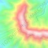 Mapa topográfico Bukit Lumut, altitude, relevo