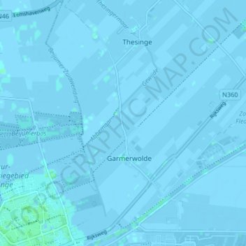 Mapa topográfico Lageweg, altitude, relevo