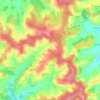 Mapa topográfico la Pouillargues, altitude, relevo