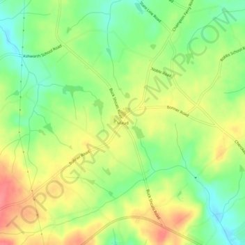 Mapa topográfico Maud, altitude, relevo