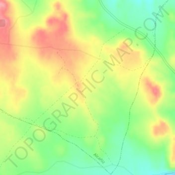 Mapa topográfico Val de Castellón, altitude, relevo